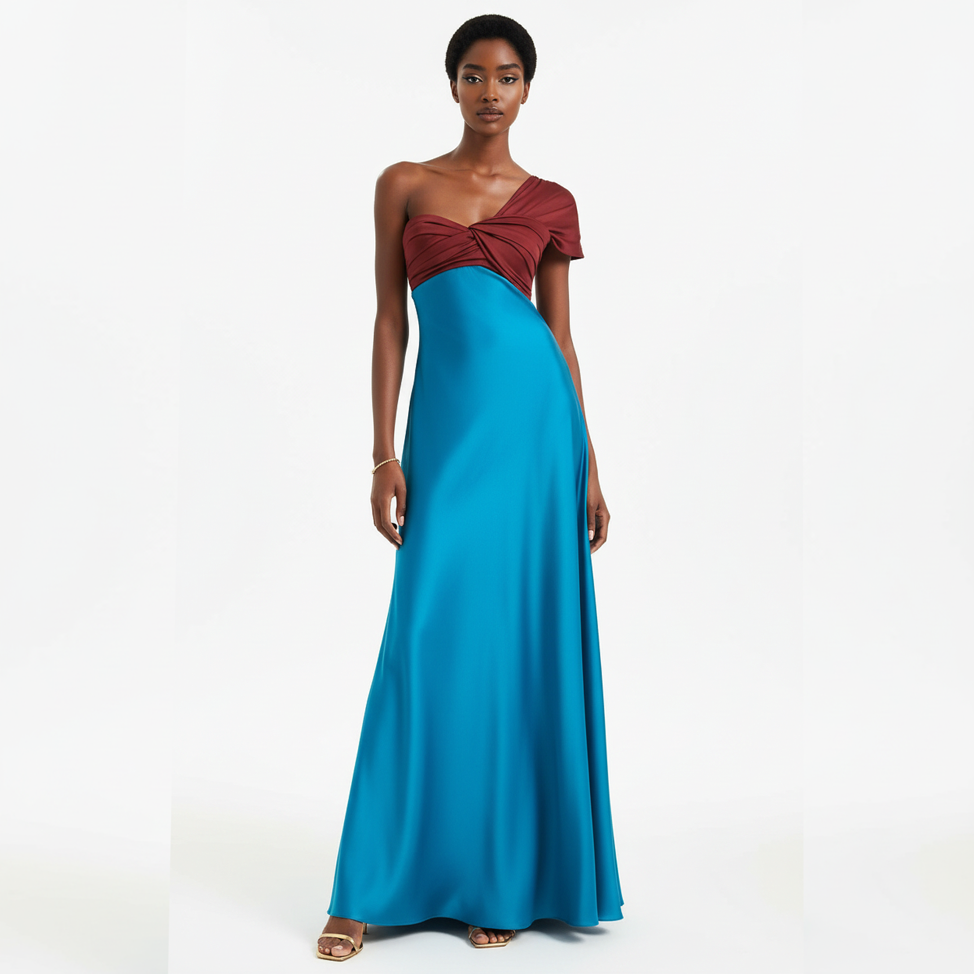 Yasmin Maxi Silk Slip Dress teal / L Yasmin Maxi Silk Slip Dress teal / L