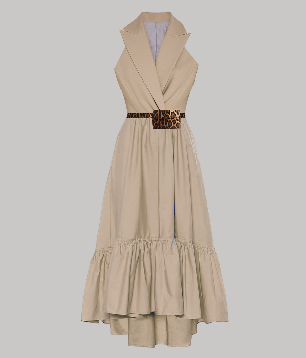 Model wearing a Maison Aria Dress