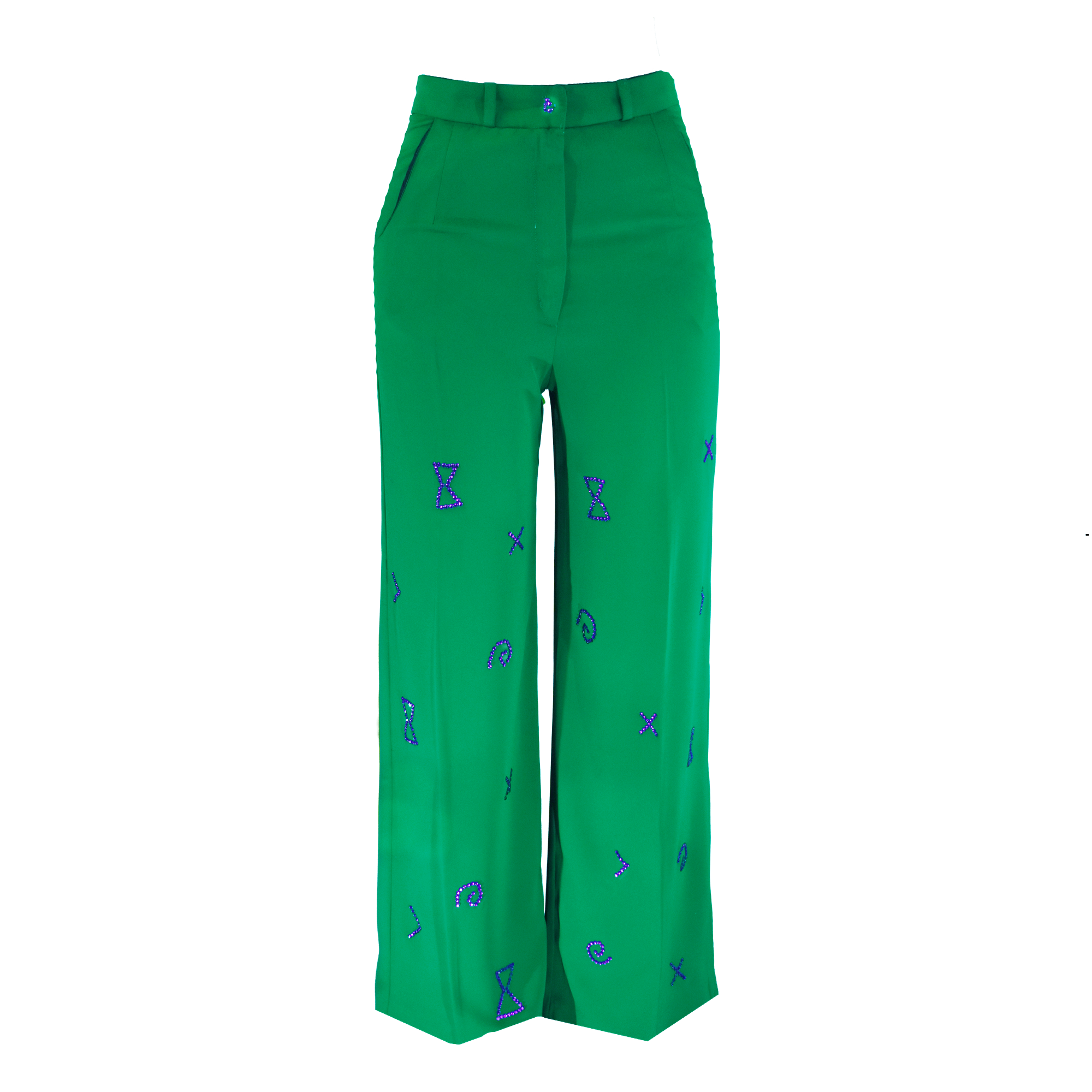 Huda Crystal Symbol Trousers