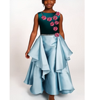 Esmeralda Orchid Cascade Dress