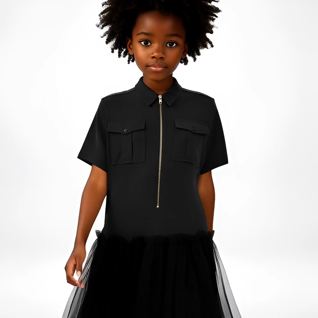 Noire Utility Tulle Dress