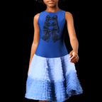 Saphira Ombré Bow Ruffle DresS