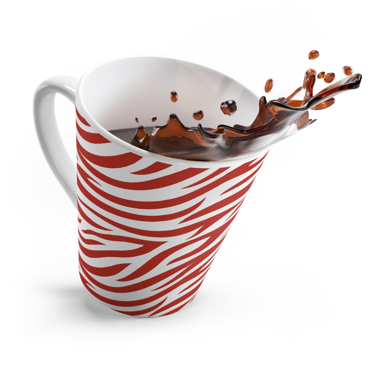 Rebecca Bold Red Animal Print Latte Mug