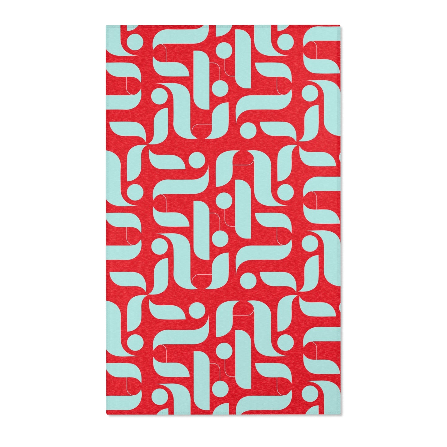 Avant-Garde Crimson & Sky Accent Area Rug