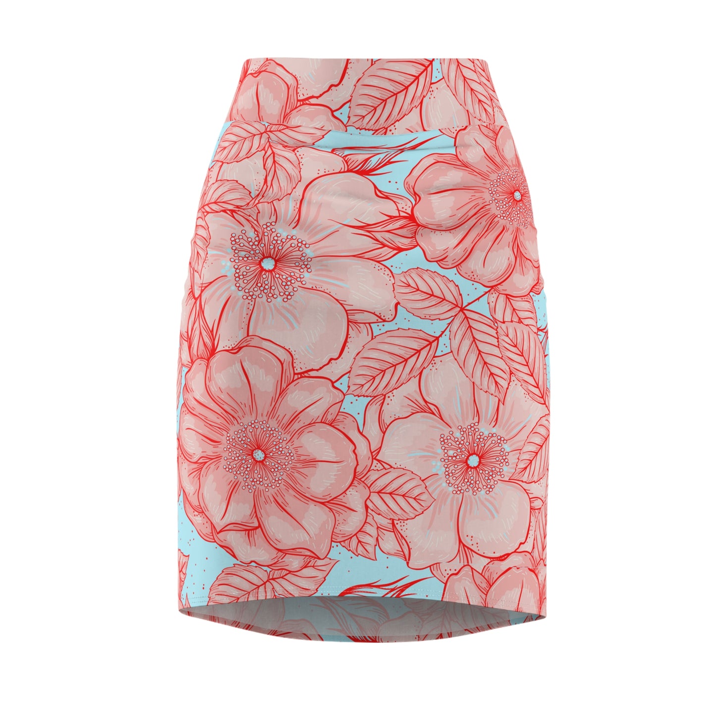 Sea and Bloom Pencil Skirt