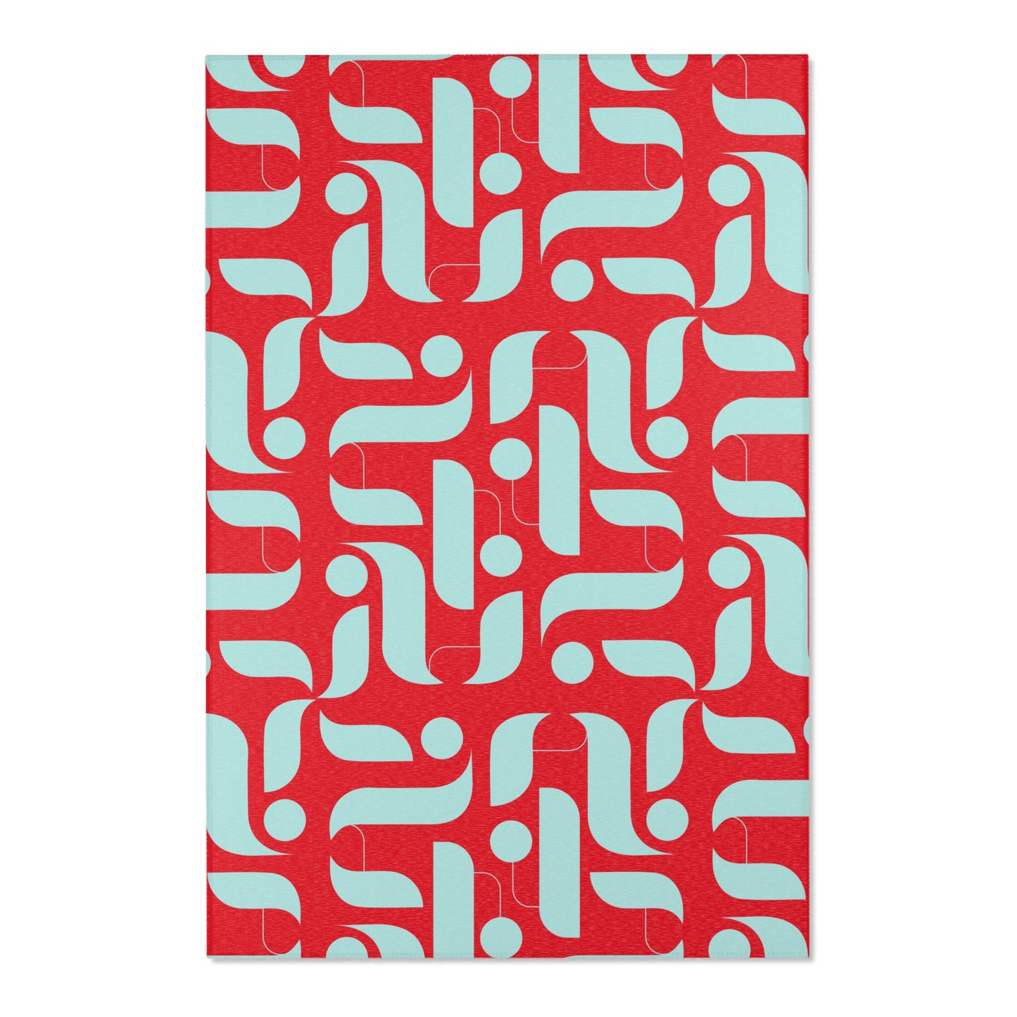 Avant-Garde Crimson & Sky Accent Area Rug