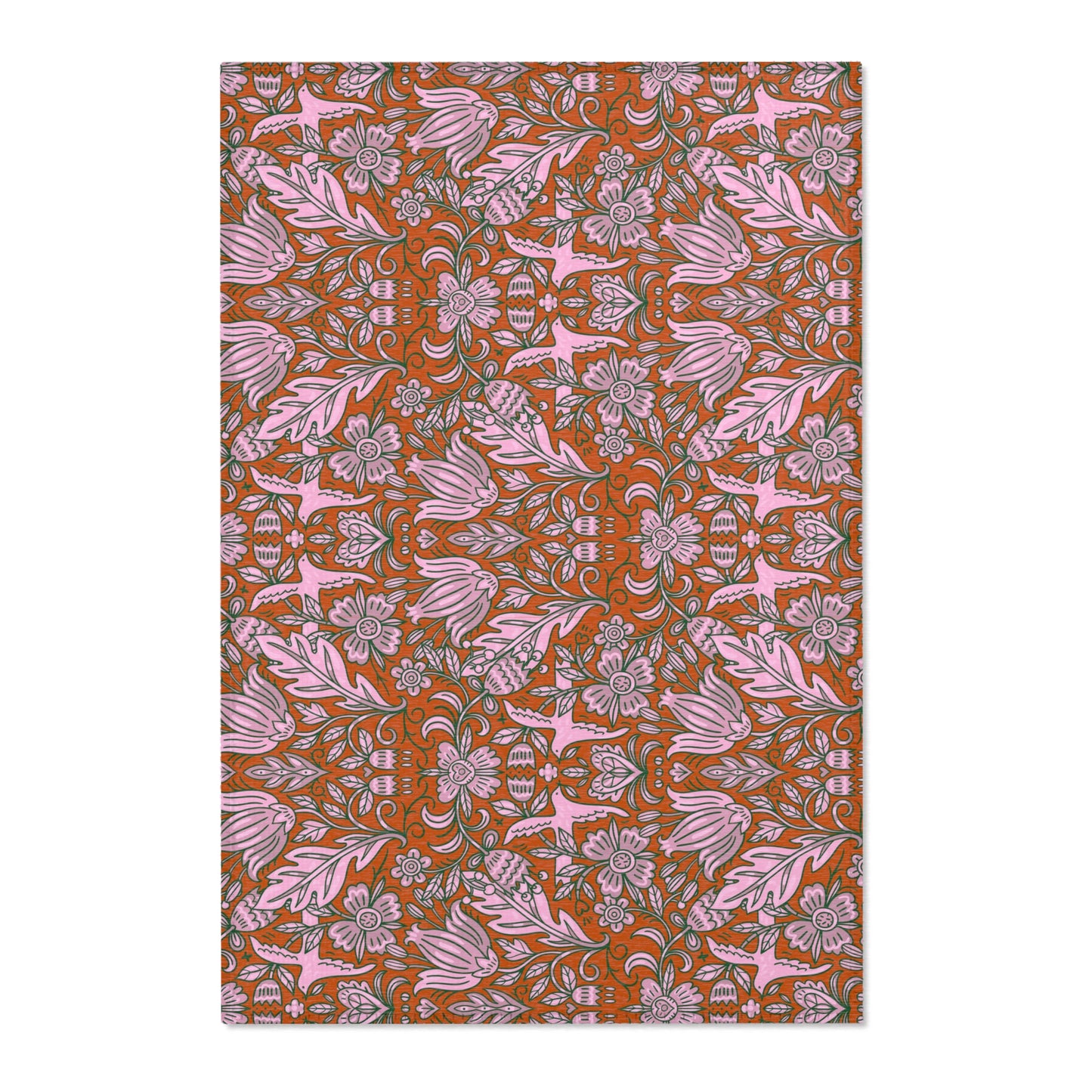 Akemi Rust Floral Area Rug