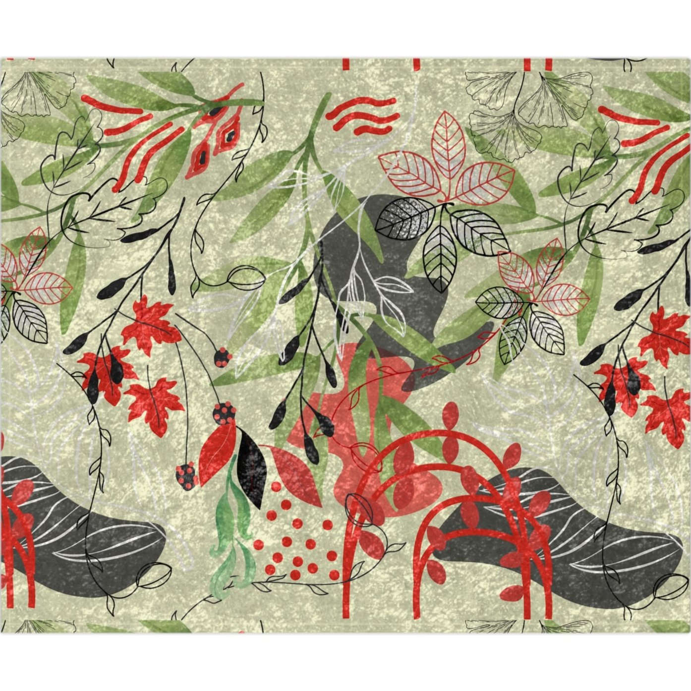 Aranda Floral Forest-Themed Blanket