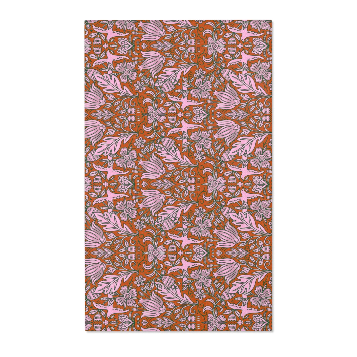 Akemi Rust Floral Area Rug