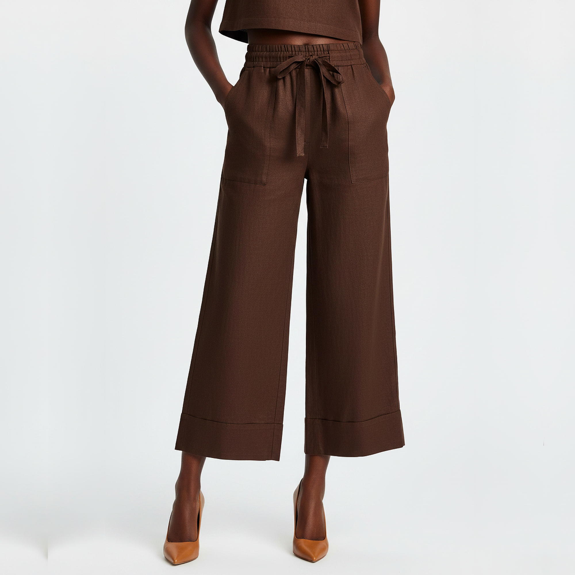 Tara Linen Boxy Shirt & Culotte Set