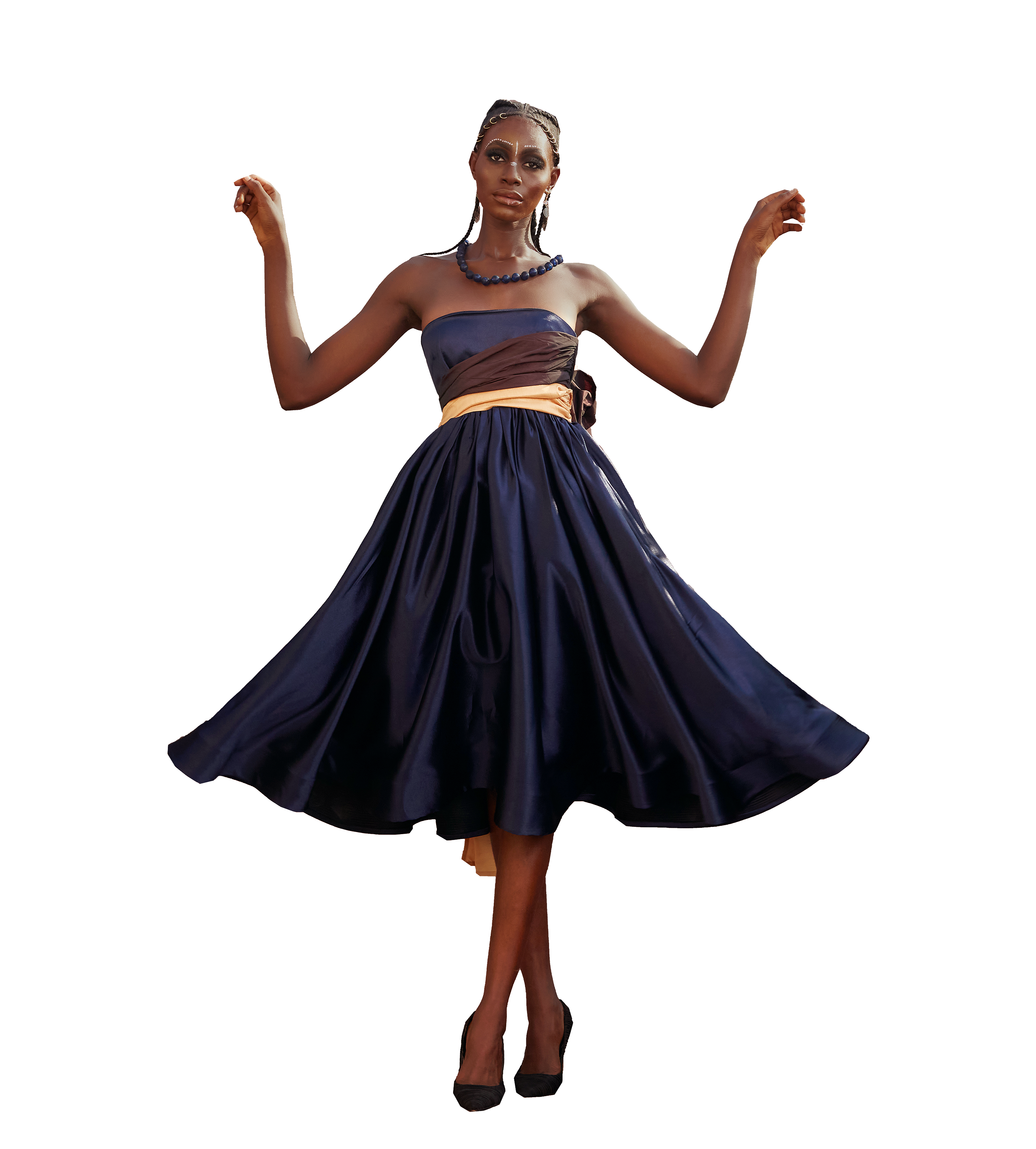 Model wearing a Maison Aria Dress