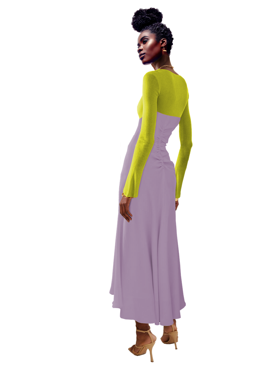 Model wearing a Maison Aria Dress