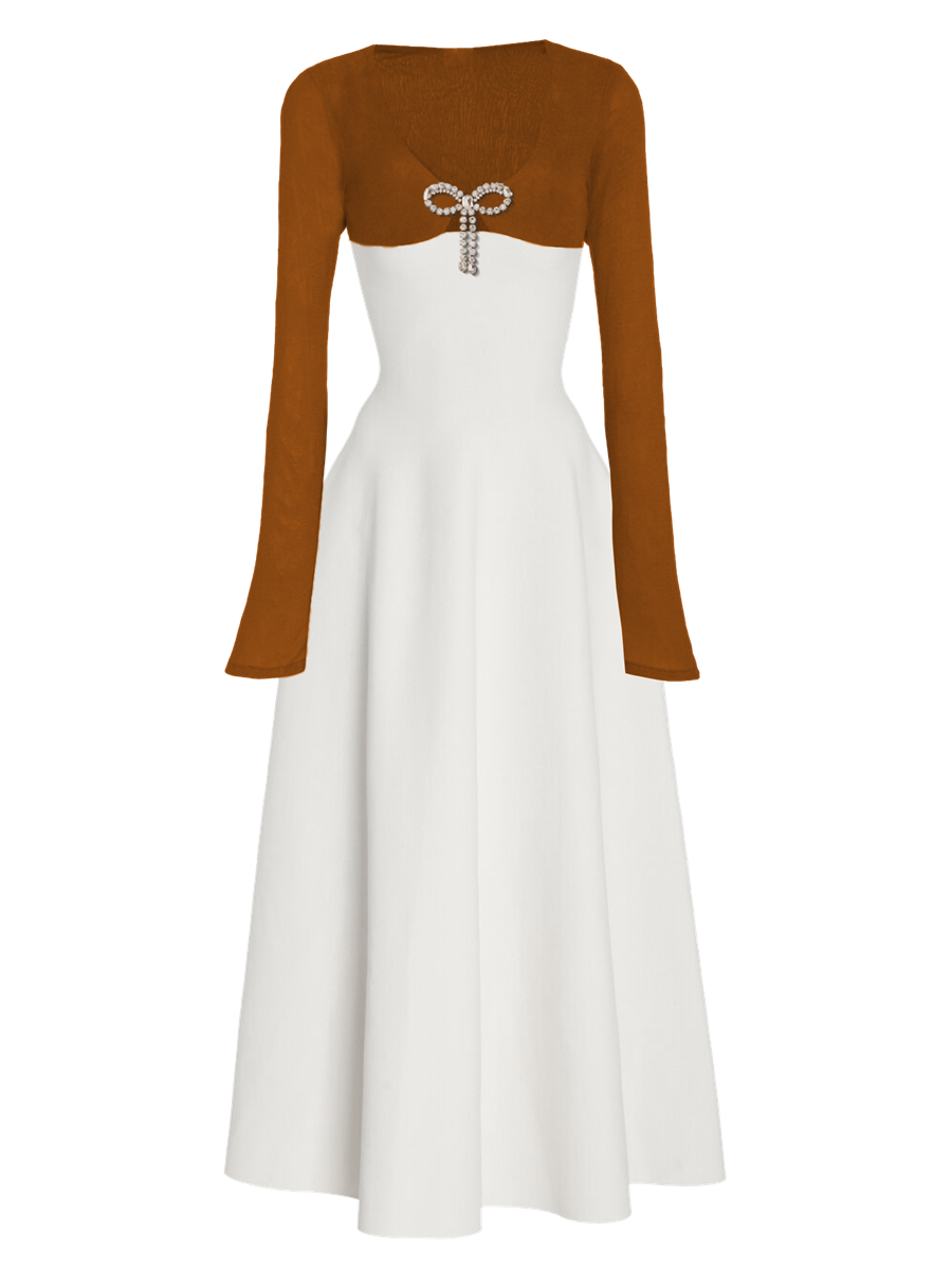 Model wearing a Maison Aria Dress