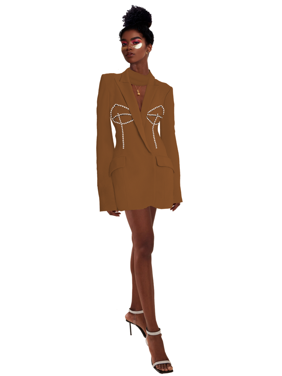 Model wearing a Maison Aria Dress