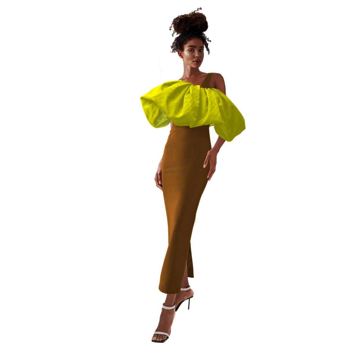 Model wearing a Maison Aria Dress