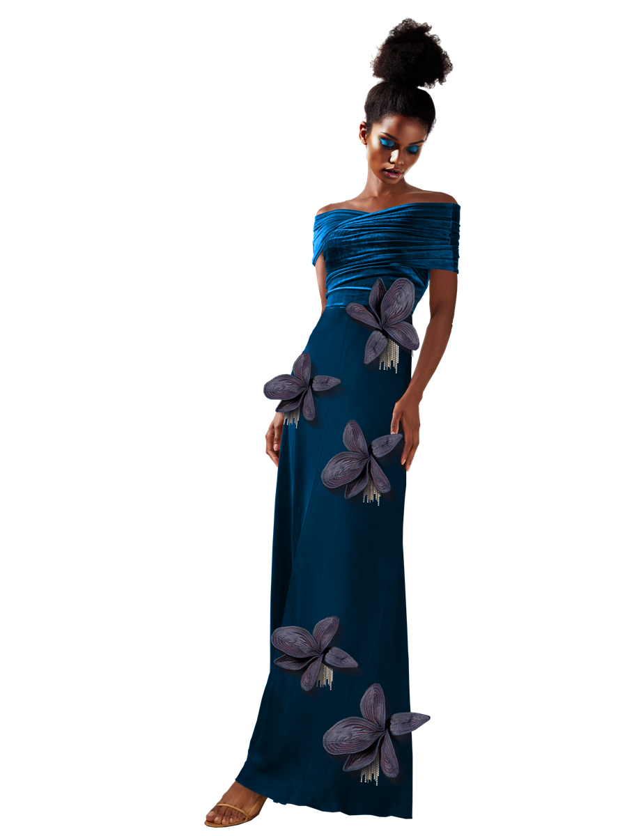 Model wearing a Maison Aria Dress