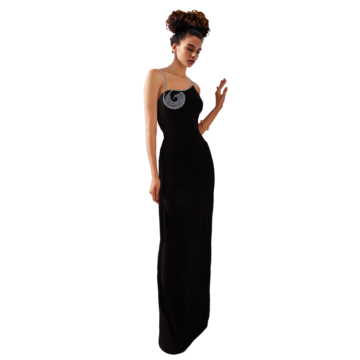 Model wearing a Maison Aria Dress