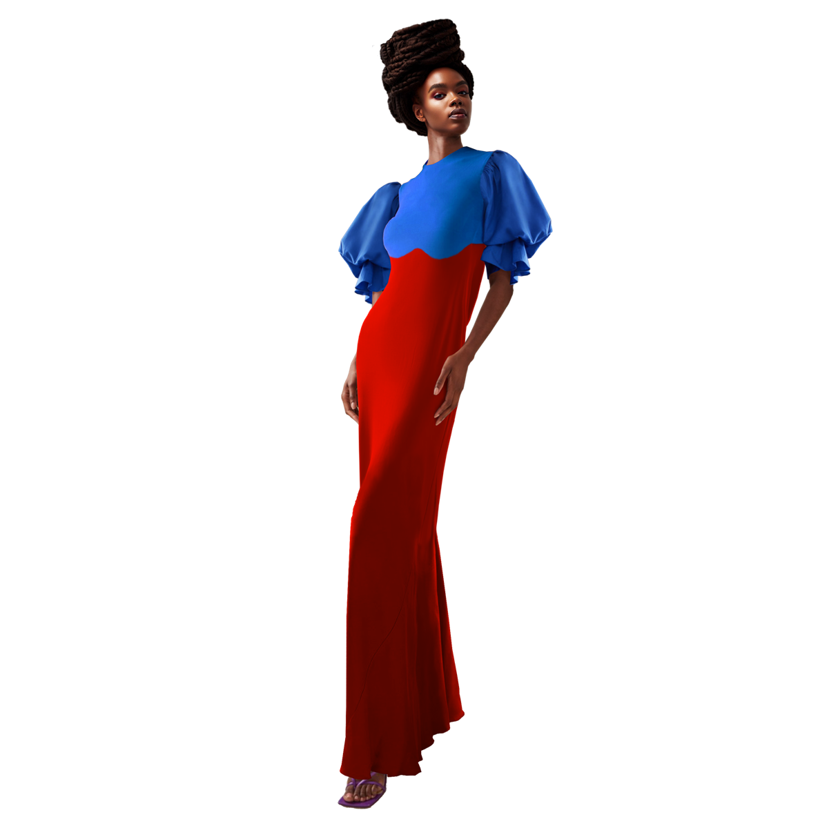 Model wearing a Maison Aria Dress