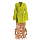 Yara Fringe Blazer Dress