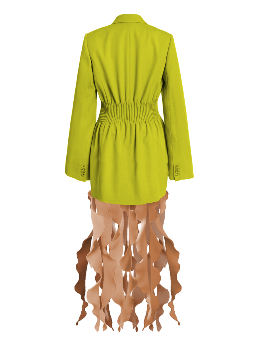 Yara Fringe Blazer Dress