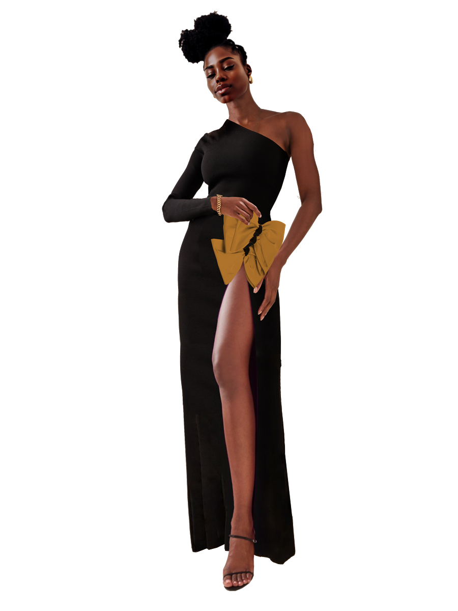 Model wearing a Maison Aria Dress