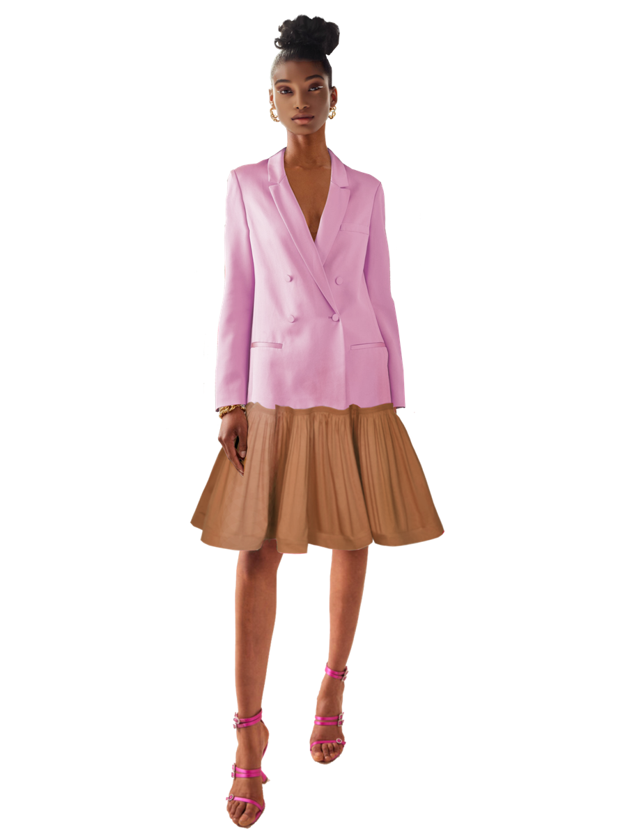 Model wearing a Maison Aria Dress