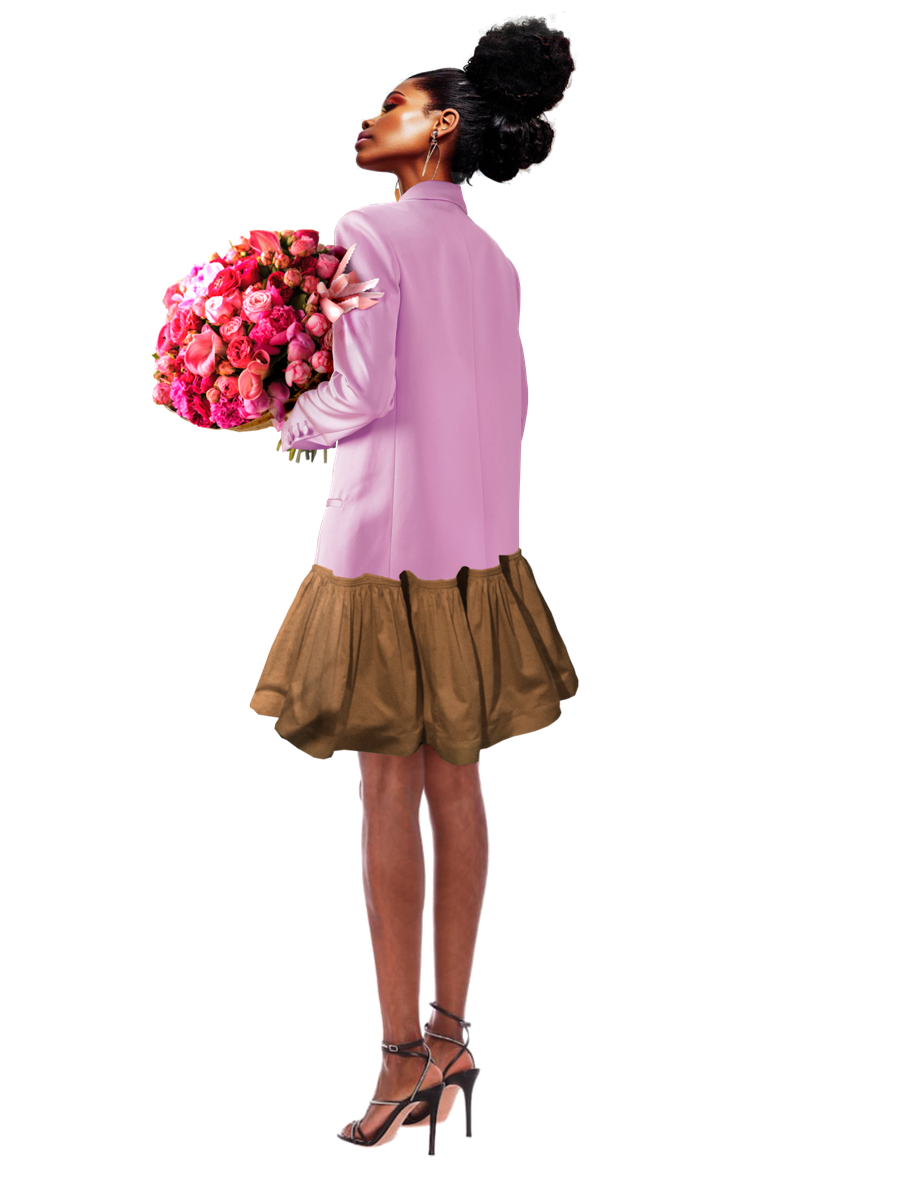 Model wearing a Maison Aria Dress