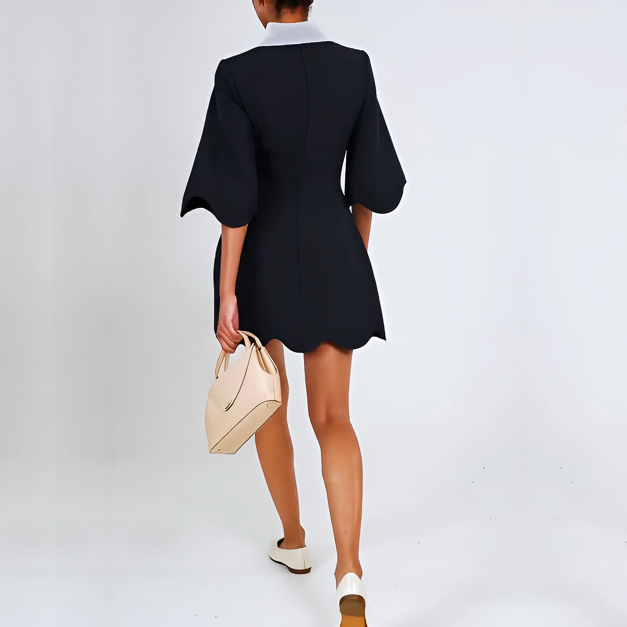 AMARA Floral Collar Mini Dress