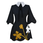 AMARA Floral Collar Mini Dress