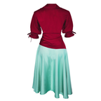 LUMINA Two-Tone Wrap Midi Dress