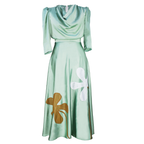 Jada Draped Silk Dress