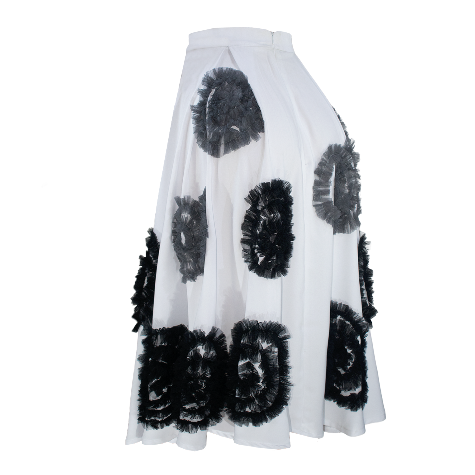 Hana 3D Embellished Midi Skirt