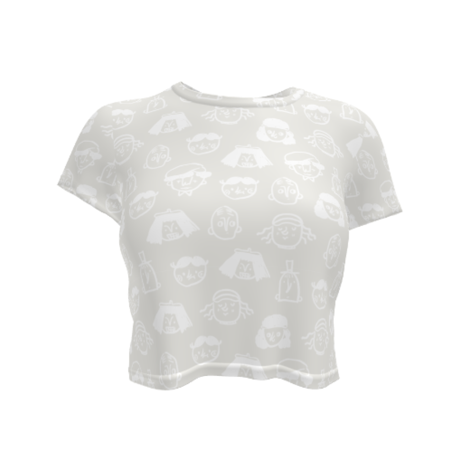 Snowy Visage Crop Tee