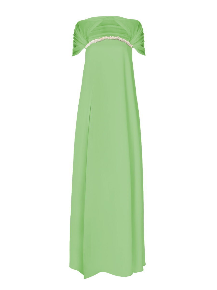 Model wearing a Maison Aria Dress