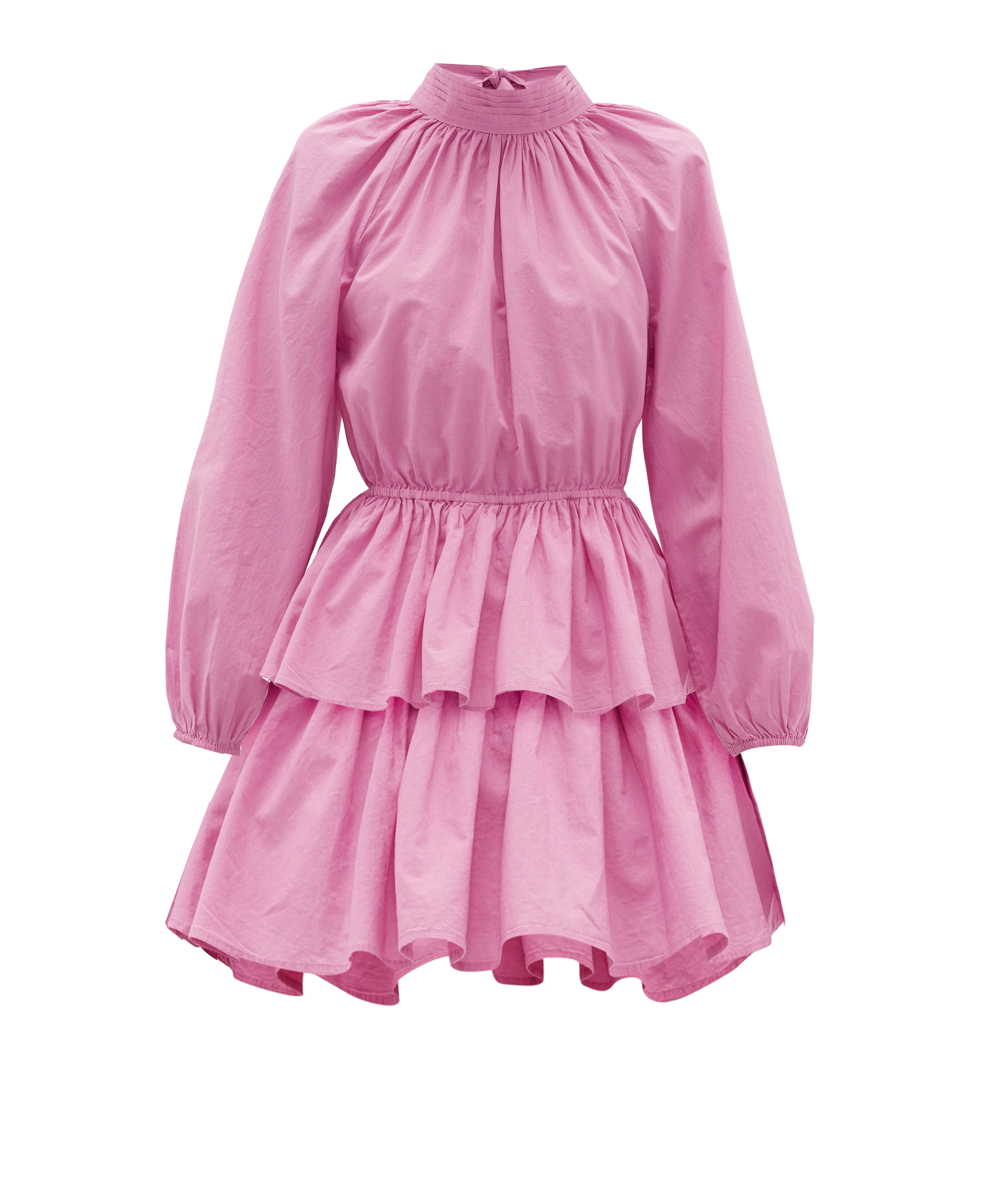 Poplin Tiered Color Block Dress