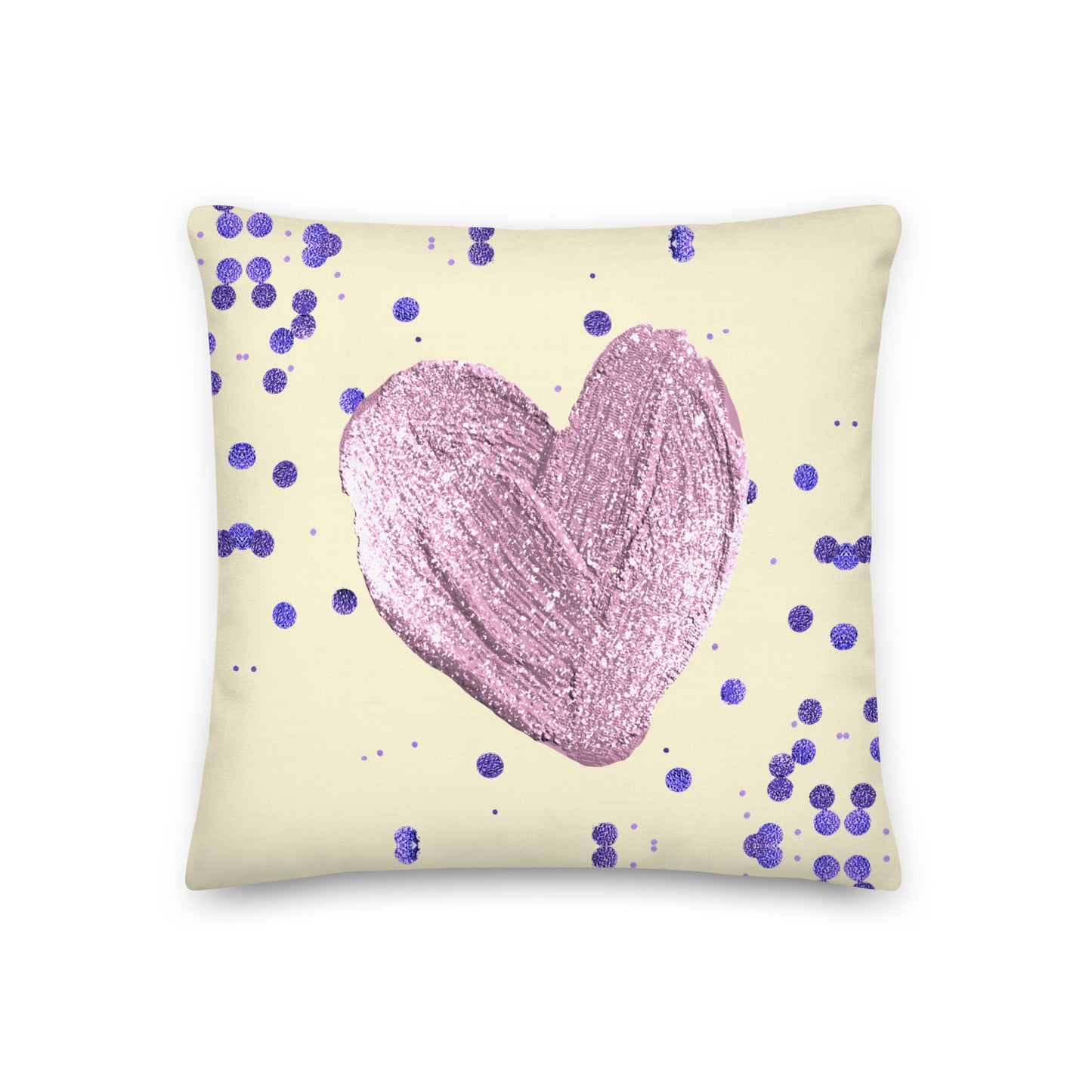 Sparkling Heart Luxe Throw Pillow