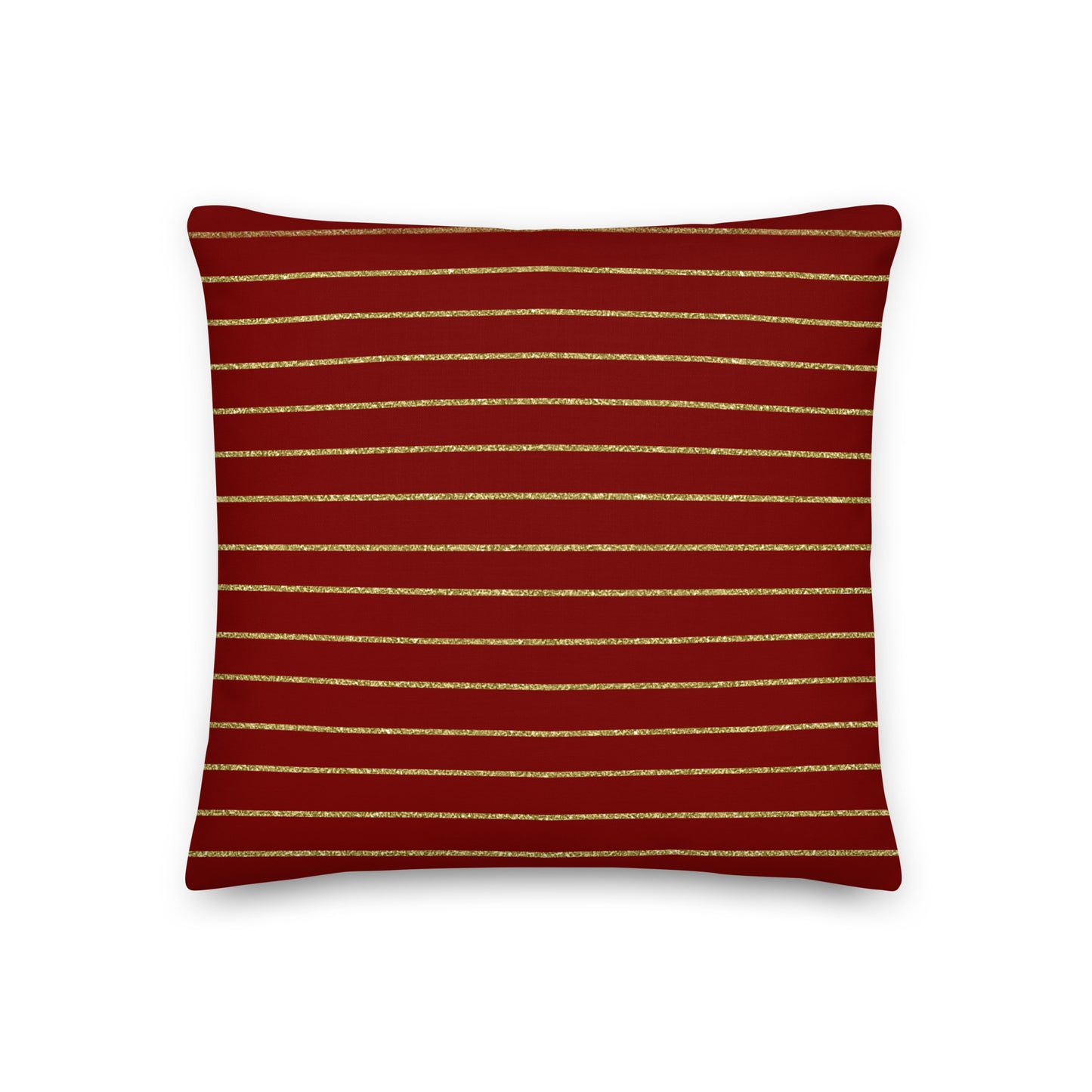 Crimson Gold Luxe Throw Pillow