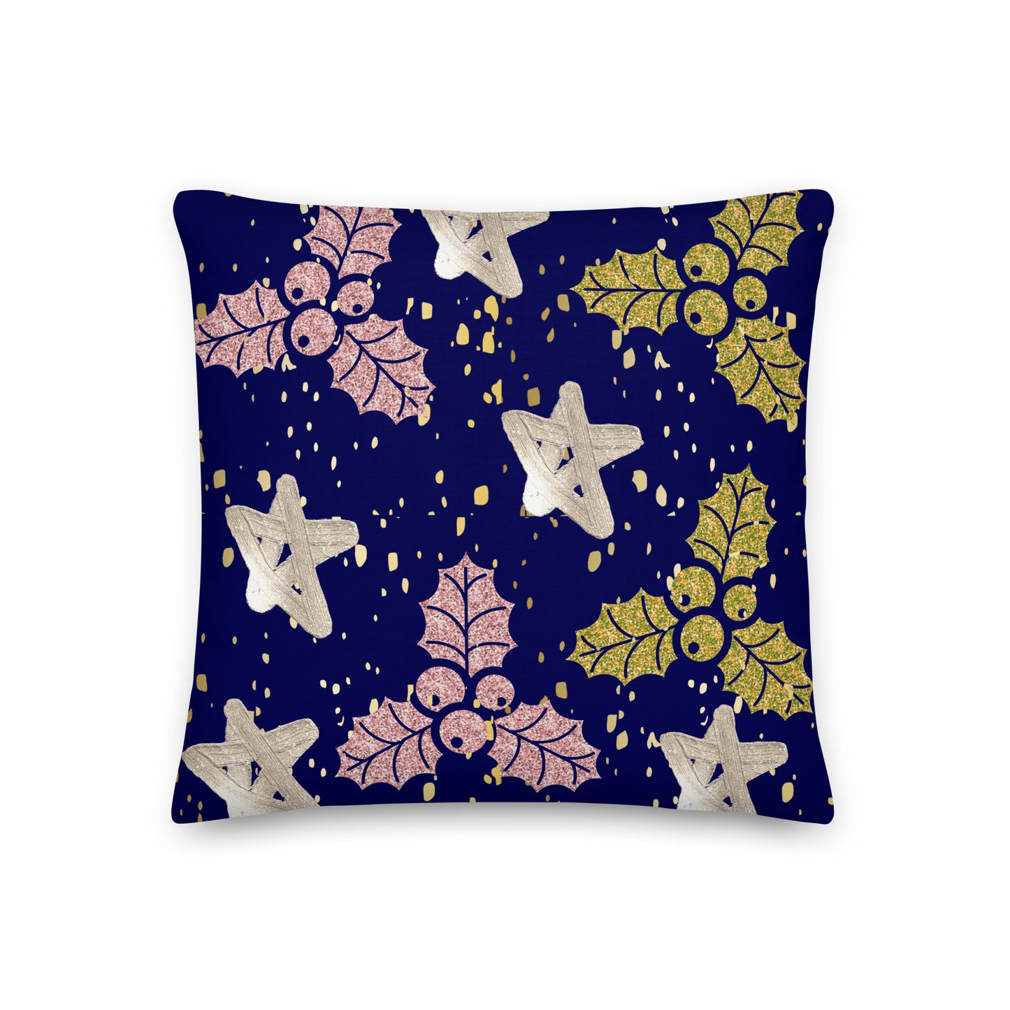 Stellar Holly Luxe Throw Pillow