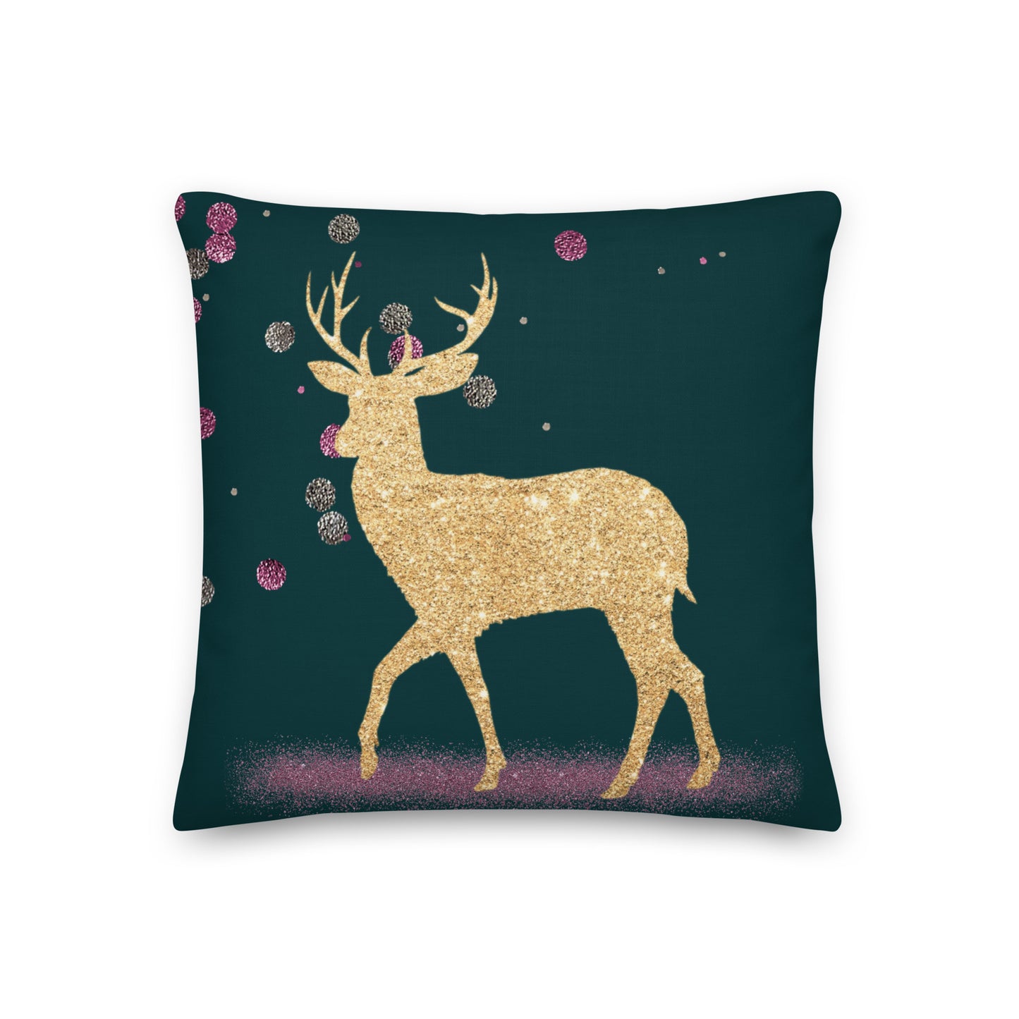 Sparkling Stag Luxe Throw Pillow