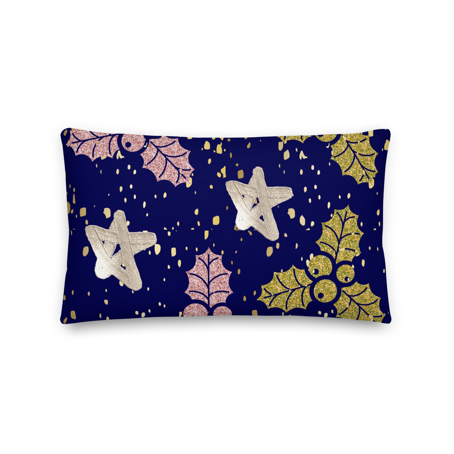 Stellar Holly Luxe Throw Pillow