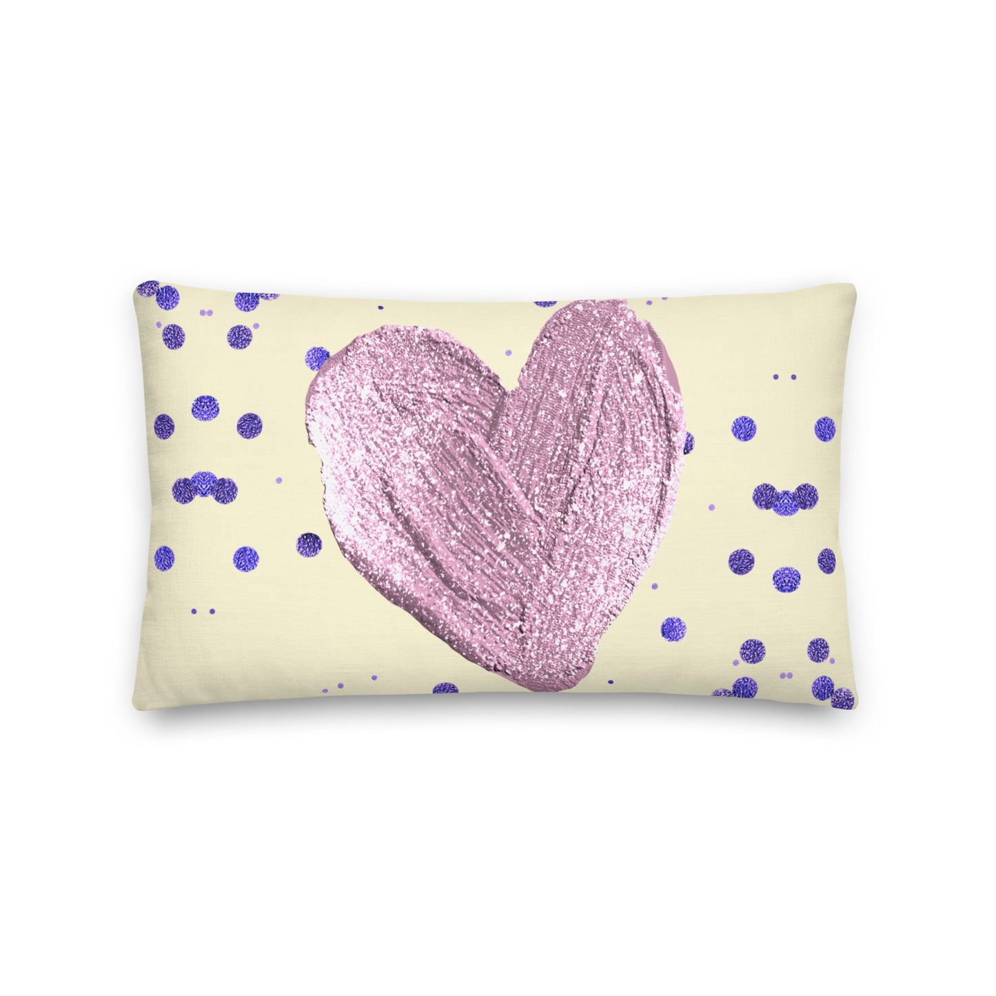 Sparkling Heart Luxe Throw Pillow