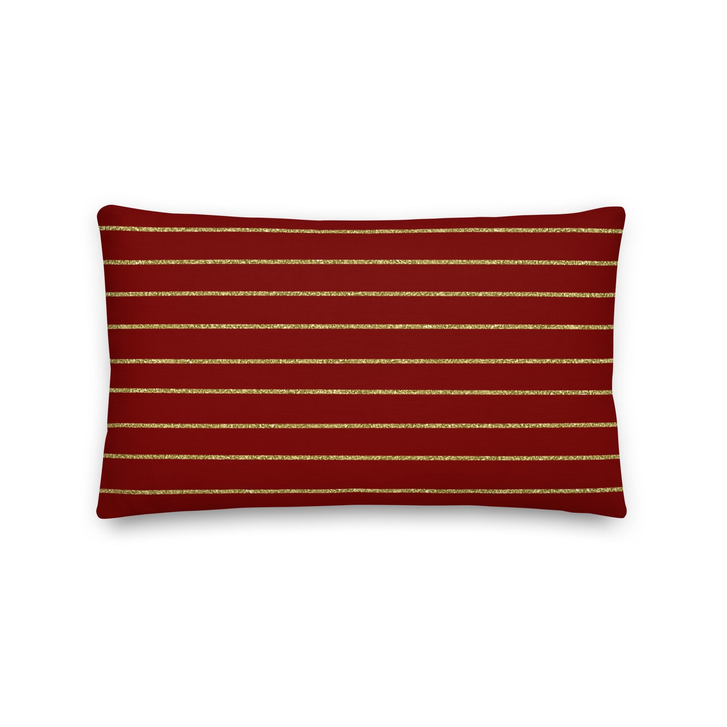 Crimson Gold Luxe Throw Pillow