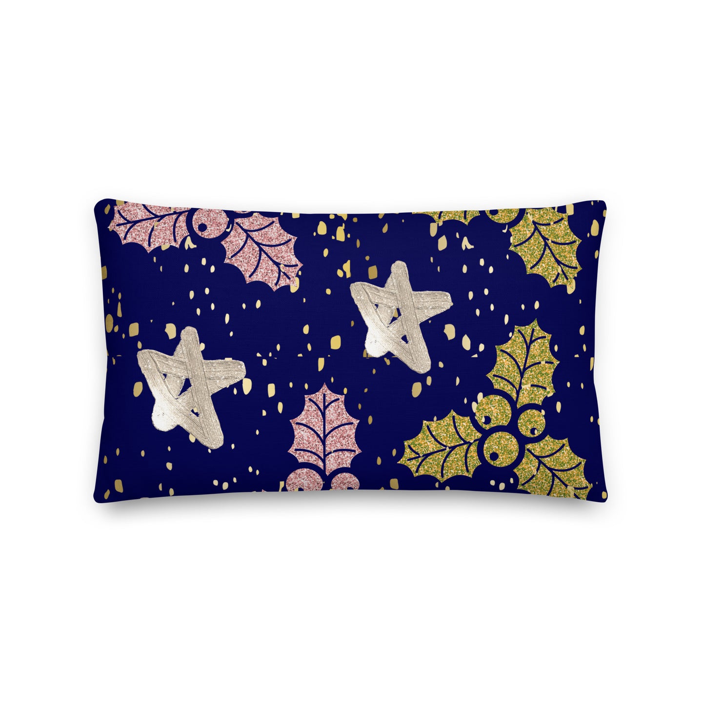 Stellar Holly Luxe Throw Pillow