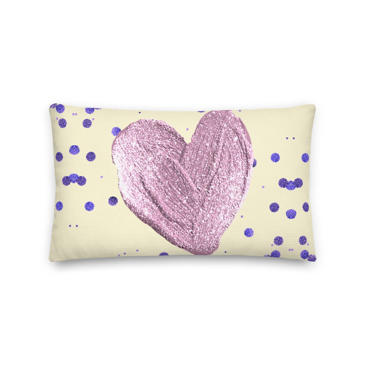 Sparkling Heart Luxe Throw Pillow