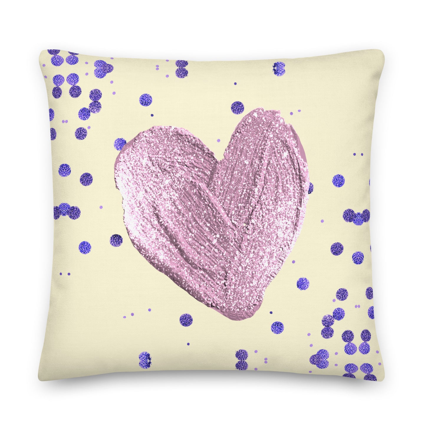 Sparkling Heart Luxe Throw Pillow