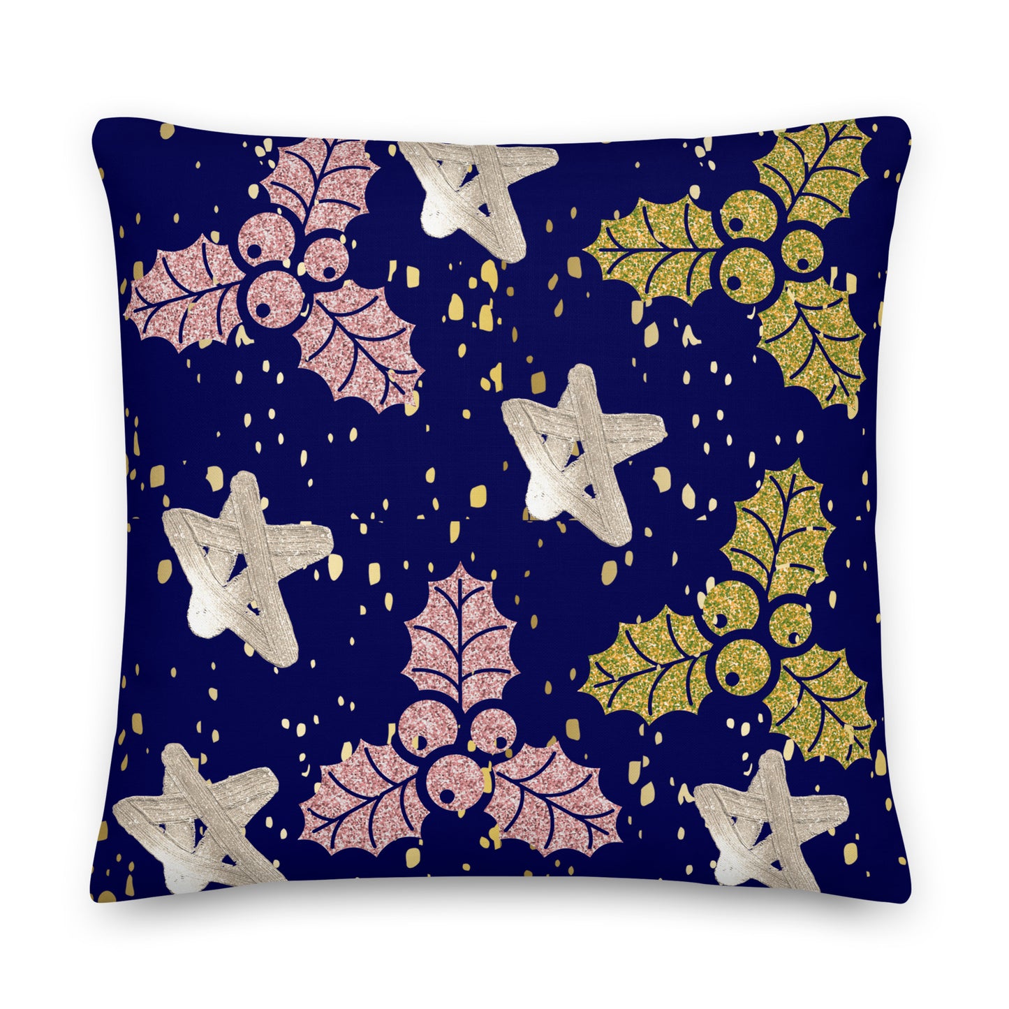 Stellar Holly Luxe Throw Pillow