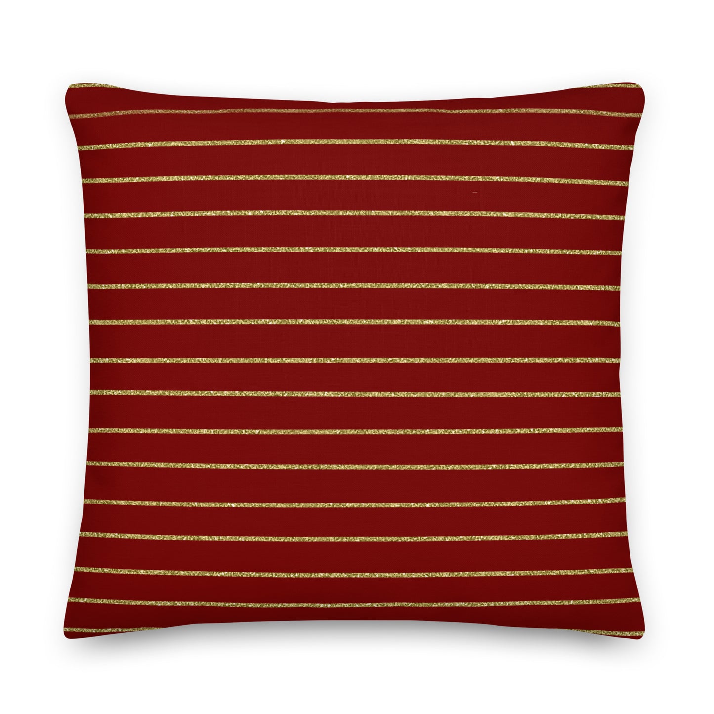 Crimson Gold Luxe Throw Pillow