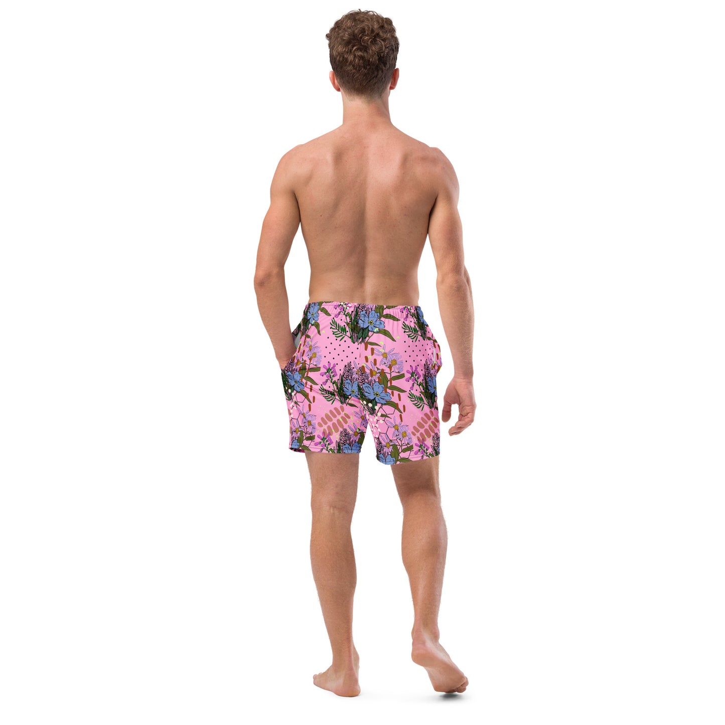 Coral Blossom Men's swim trunks