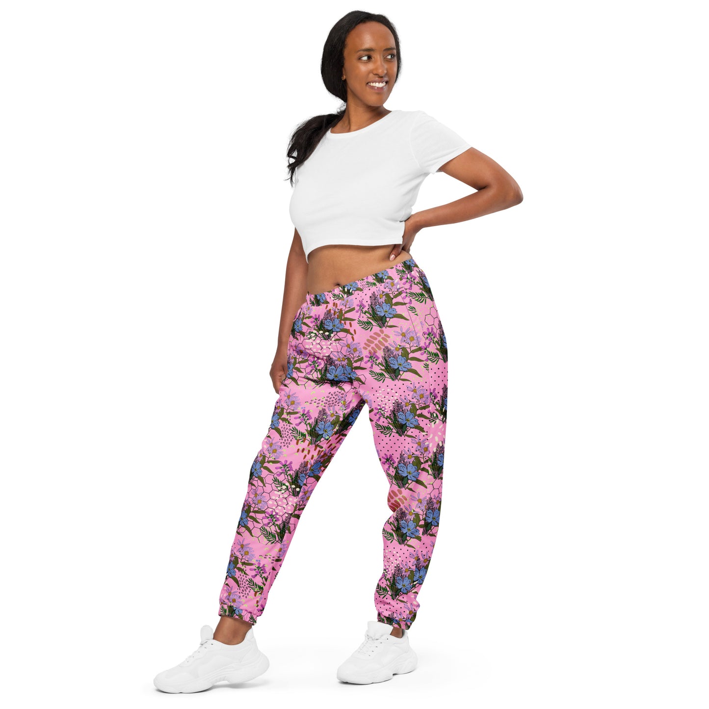 Coral Blossom Unisex track pants
