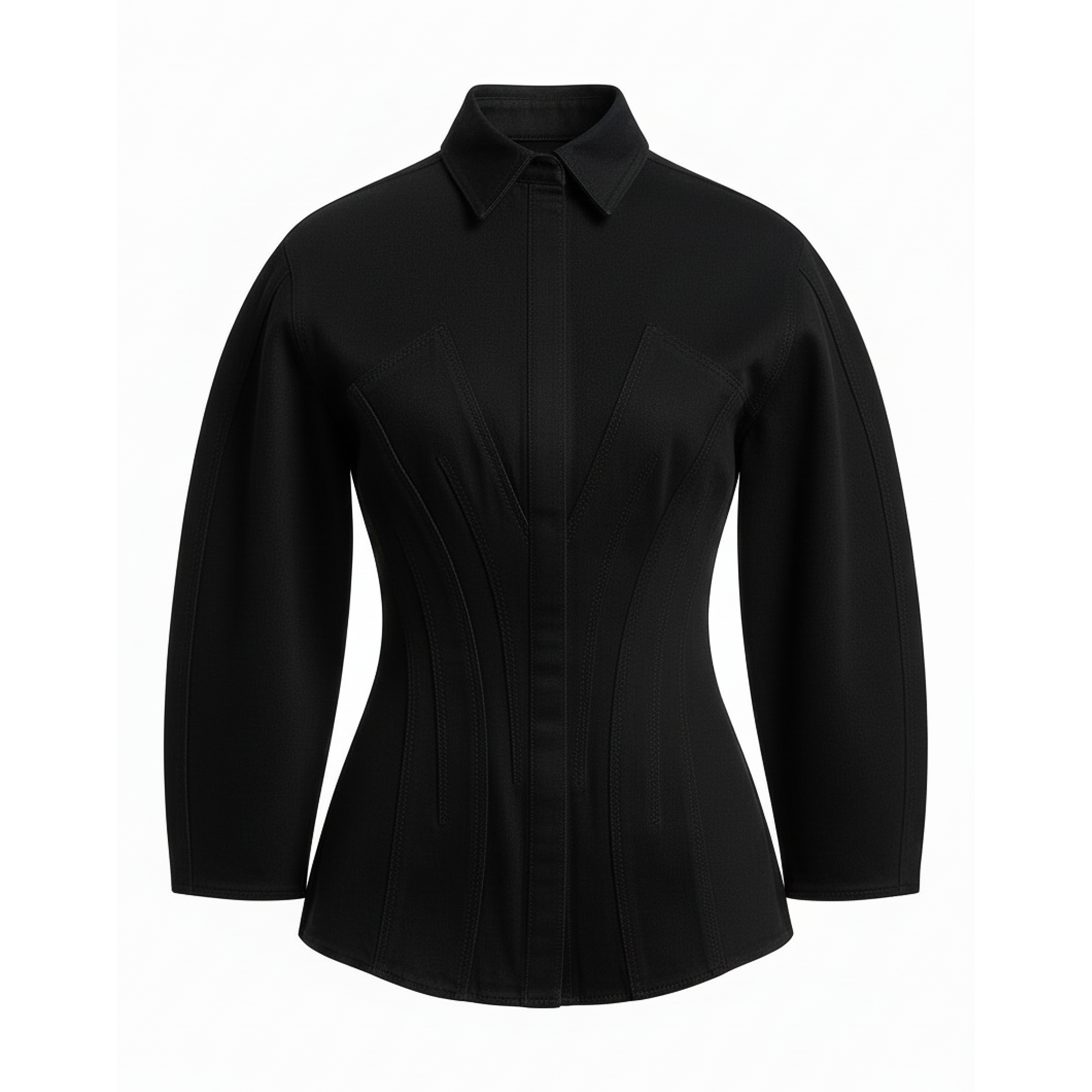 Black shirt on a white background
